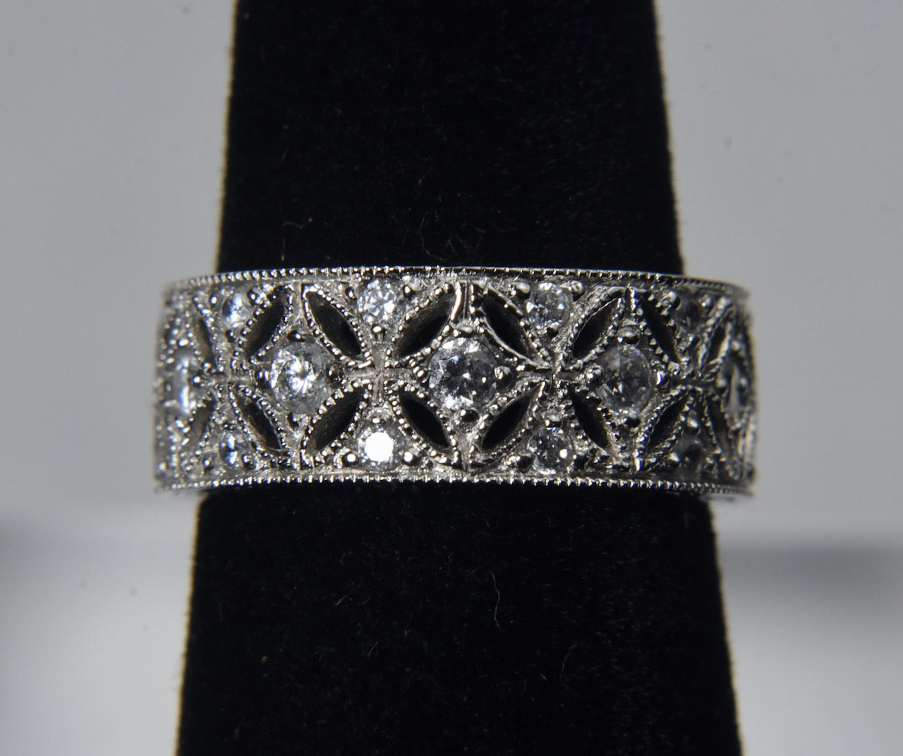 Tacori - Sterling Silver Cubic Zirconia Band - Size 5.25