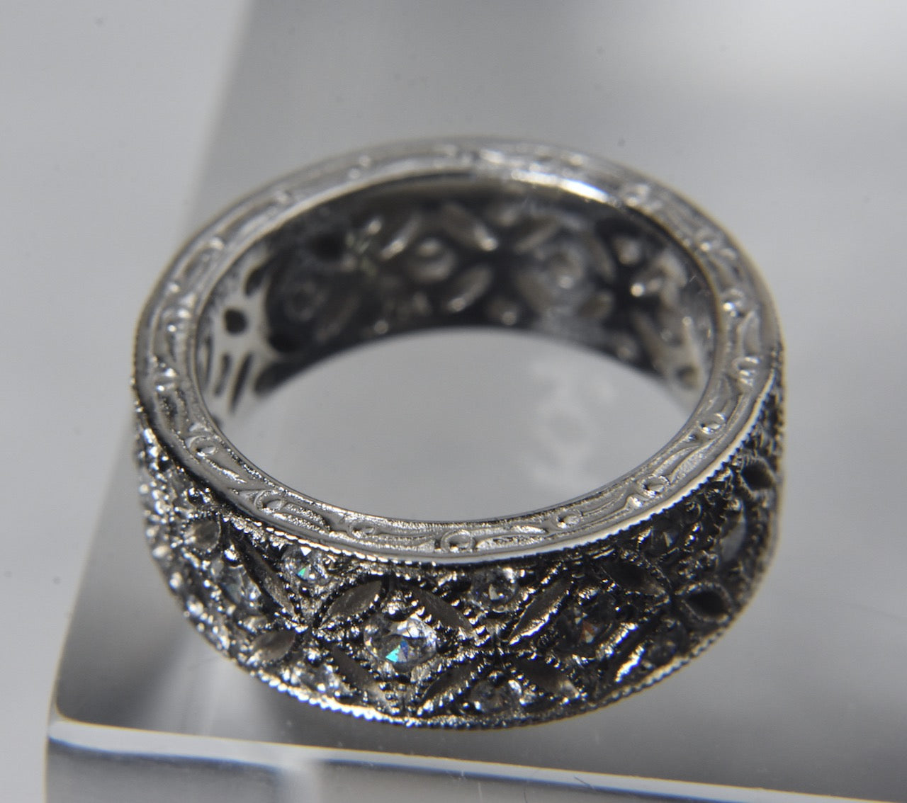 Tacori - Sterling Silver Cubic Zirconia Band - Size 5.25