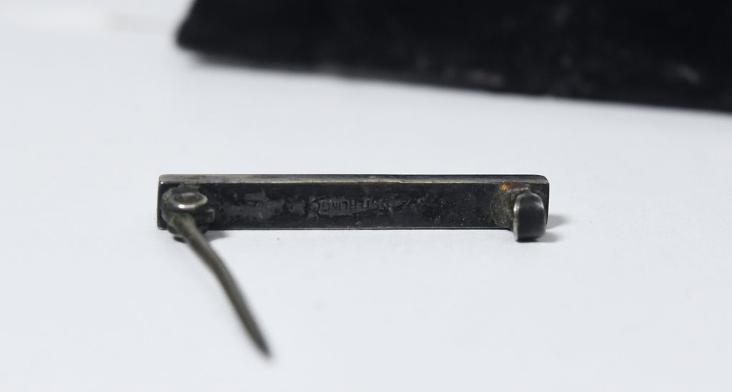 Fishel, Nessler & Co. - Vintage Sterling Silver Rhinestone Bar Brooch
