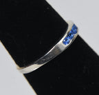 Sterling Silver Channel Set Crystal Expandable Toe Rings - Size 2.5+