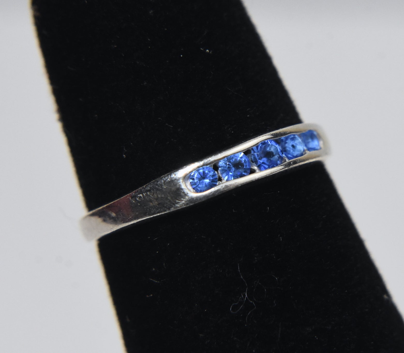 Sterling Silver Channel Set Crystal Expandable Toe Rings - Size 2.5+