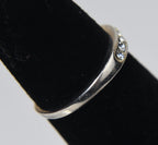 Sterling Silver Channel Set Crystal Expandable Toe Rings - Size 2.5+