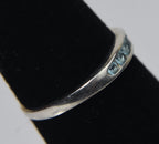 Sterling Silver Channel Set Crystal Expandable Toe Rings - Size 2.5+