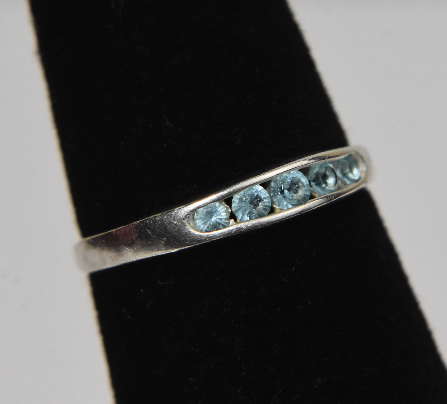 Sterling Silver Channel Set Crystal Expandable Toe Rings - Size 2.5+