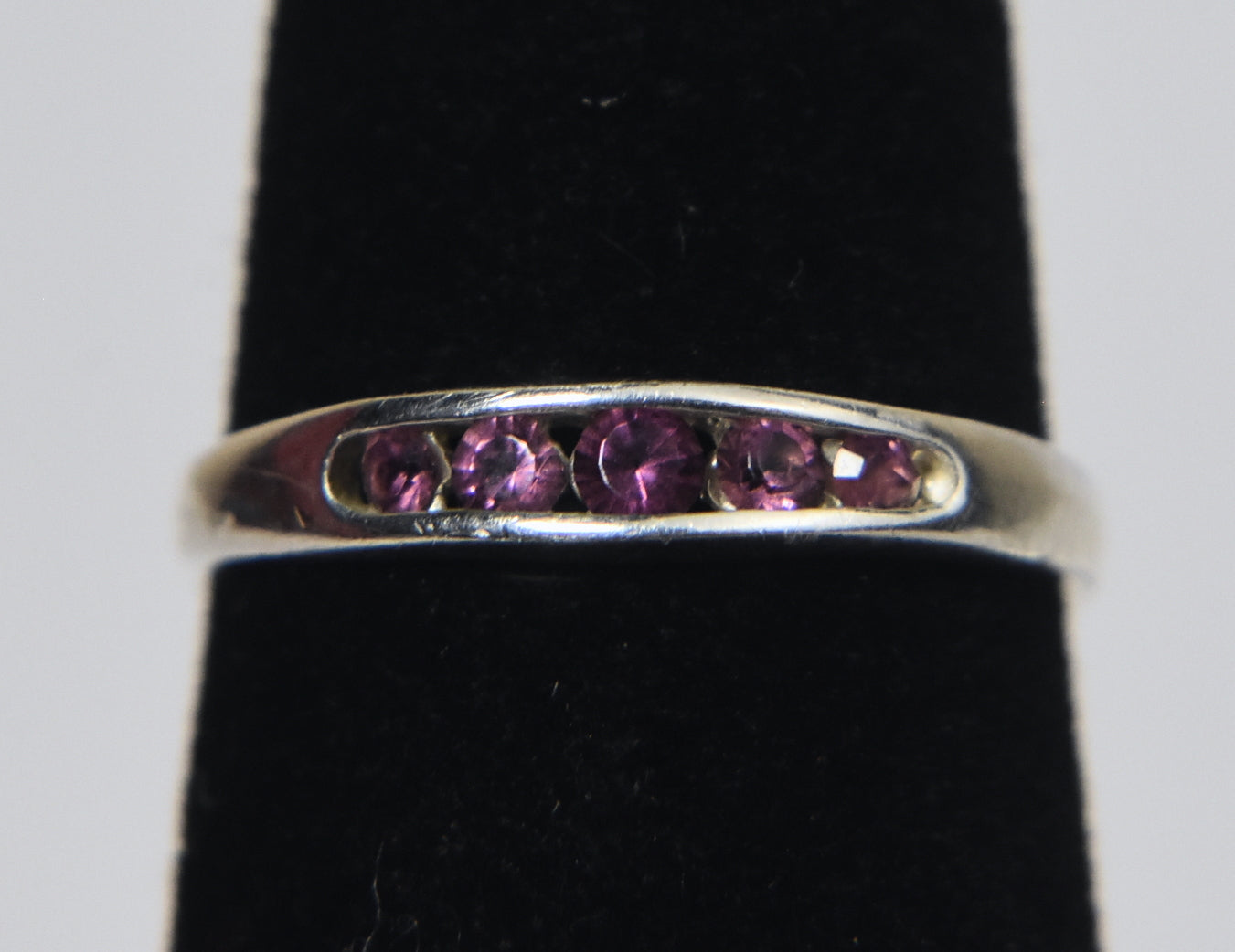 Sterling Silver Channel Set Crystal Expandable Toe Rings - Size 2.5+