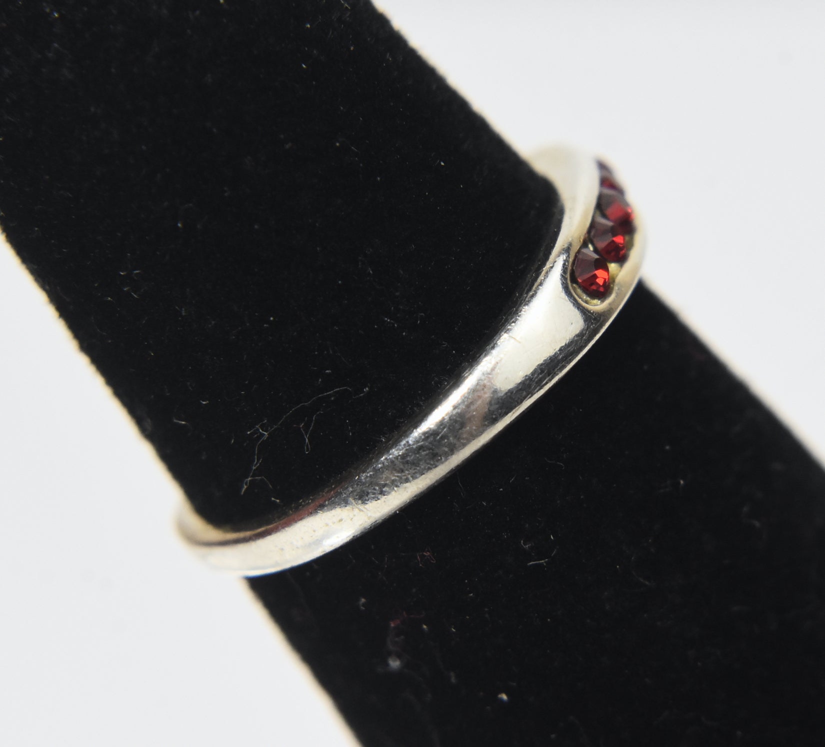 Sterling Silver Channel Set Crystal Expandable Toe Rings - Size 2.5+