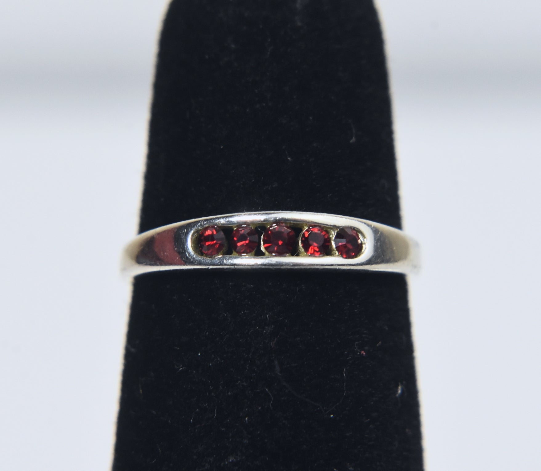 Sterling Silver Channel Set Crystal Expandable Toe Rings - Size 2.5+