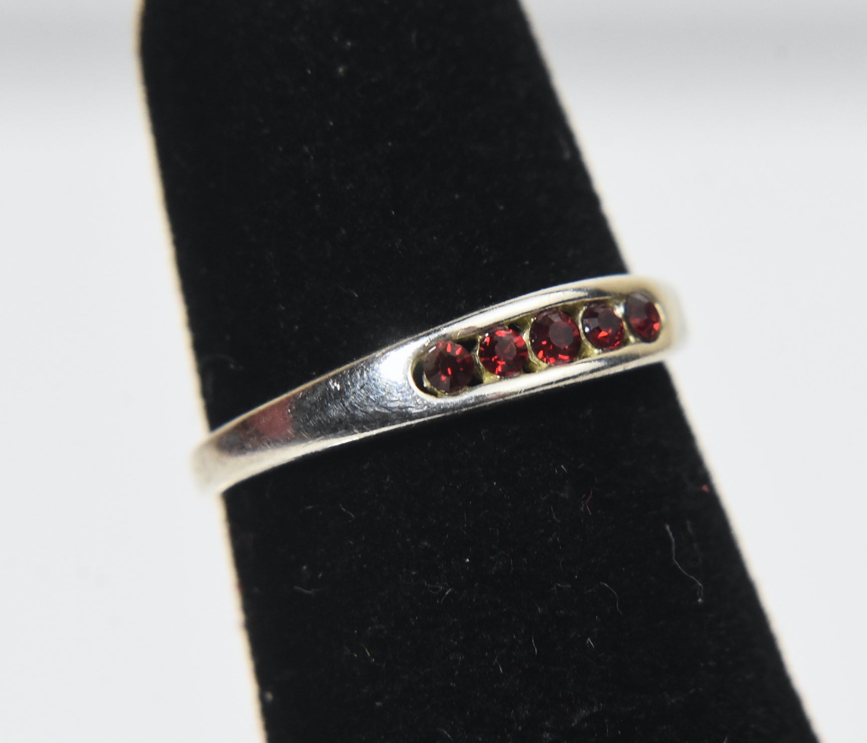 Sterling Silver Channel Set Crystal Expandable Toe Rings - Size 2.5+