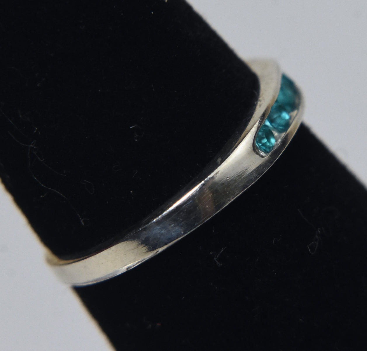 Sterling Silver Channel Set Crystal Expandable Toe Rings - Size 2.5+