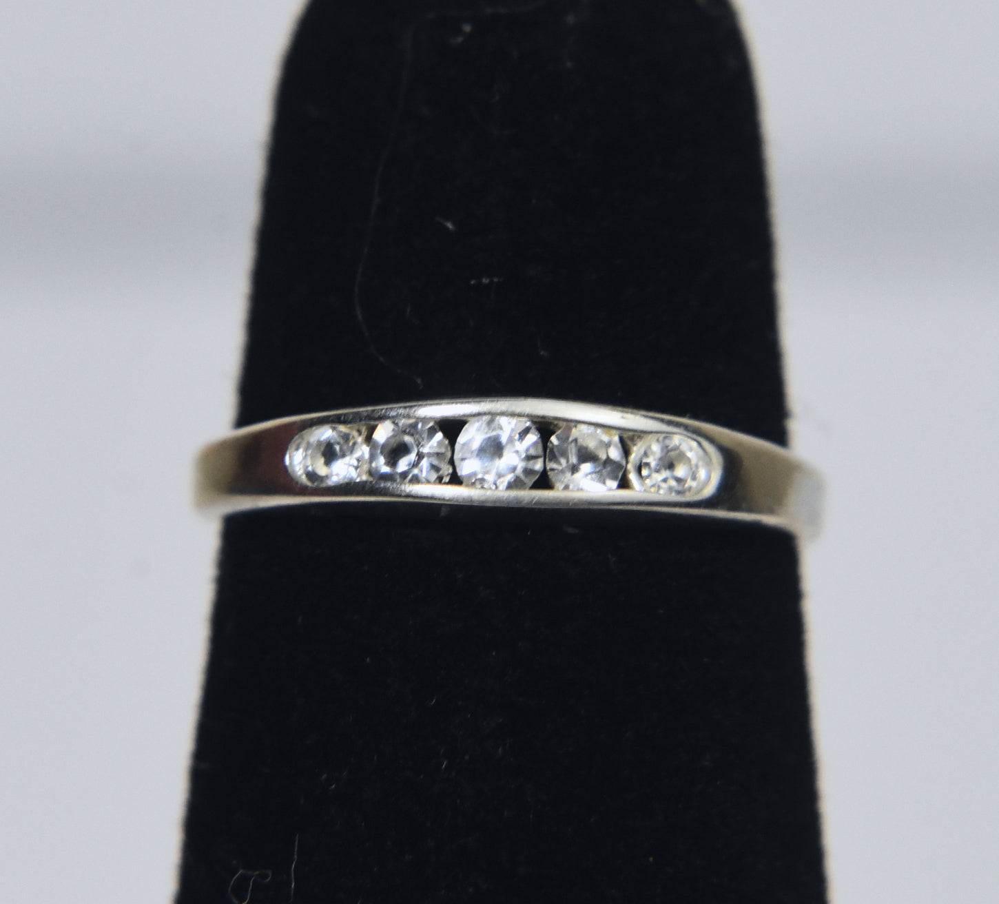 Sterling Silver Channel Set Crystal Expandable Toe Rings - Size 2.5+