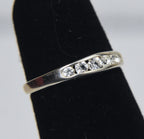 Sterling Silver Channel Set Crystal Expandable Toe Rings - Size 2.5+