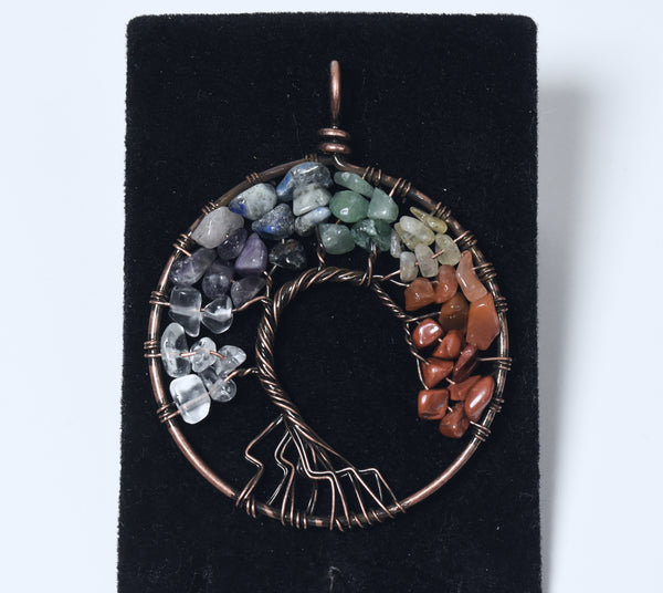 Wire Wrapped Gemstone "Tree of Life" Pendant