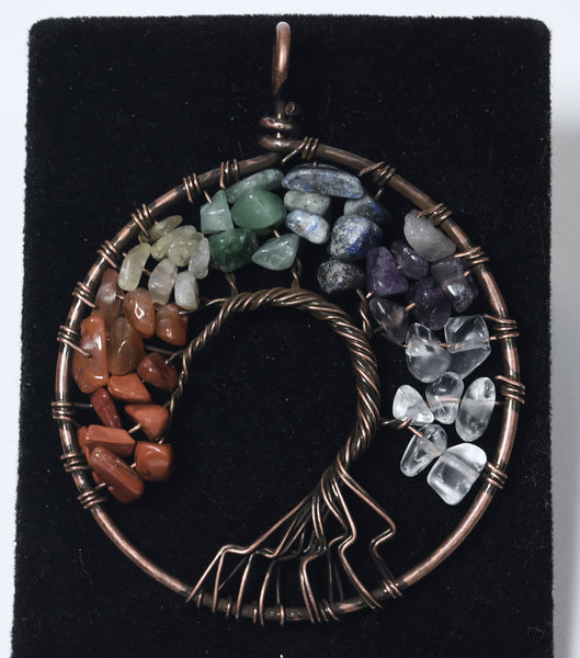 Wire Wrapped Gemstone "Tree of Life" Pendant