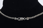 Vintage Sterling Silver Thick Twisted Rope Chain Necklace - 20.75"