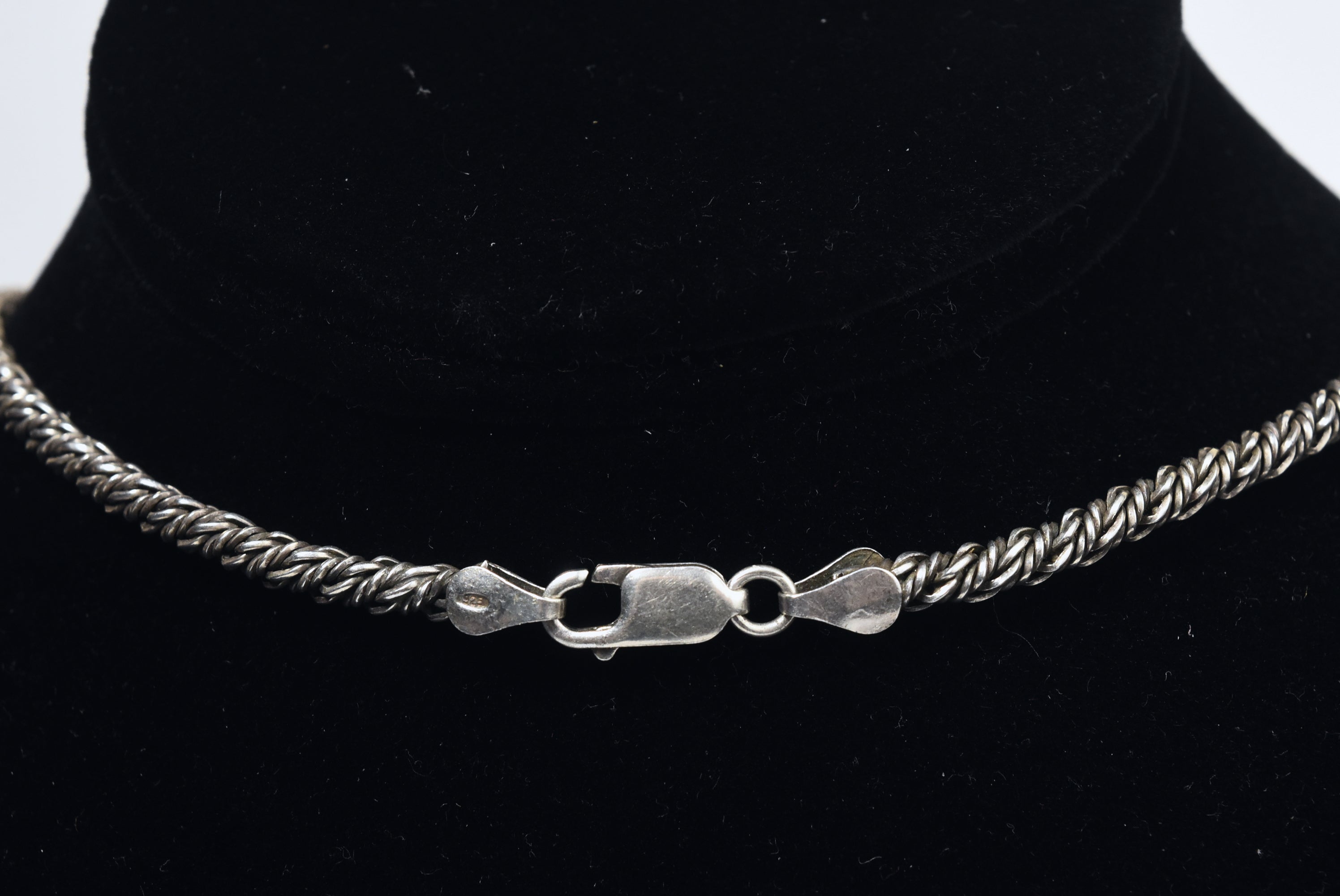 Vintage Sterling Silver Thick Twisted Rope Chain Necklace - 20.75"