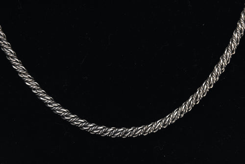 Vintage Sterling Silver Thick Twisted Rope Chain Necklace - 20.75"