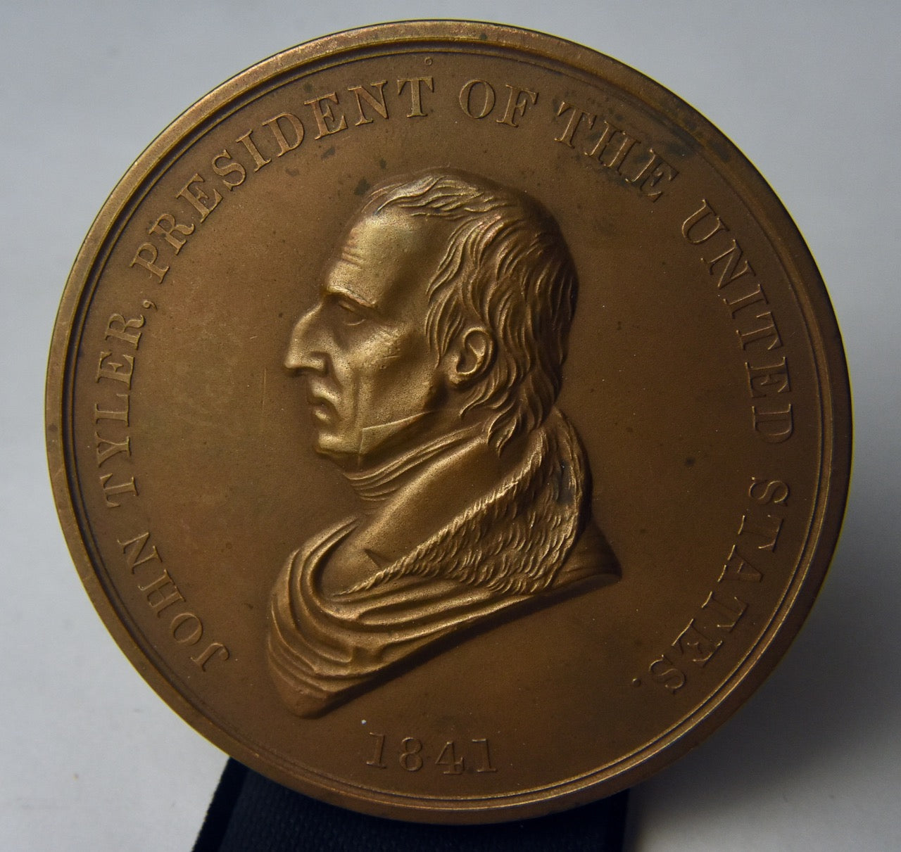 John Tyler Bronze Indian Peace Medal