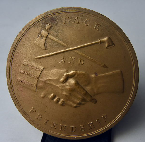John Tyler Bronze Indian Peace Medal