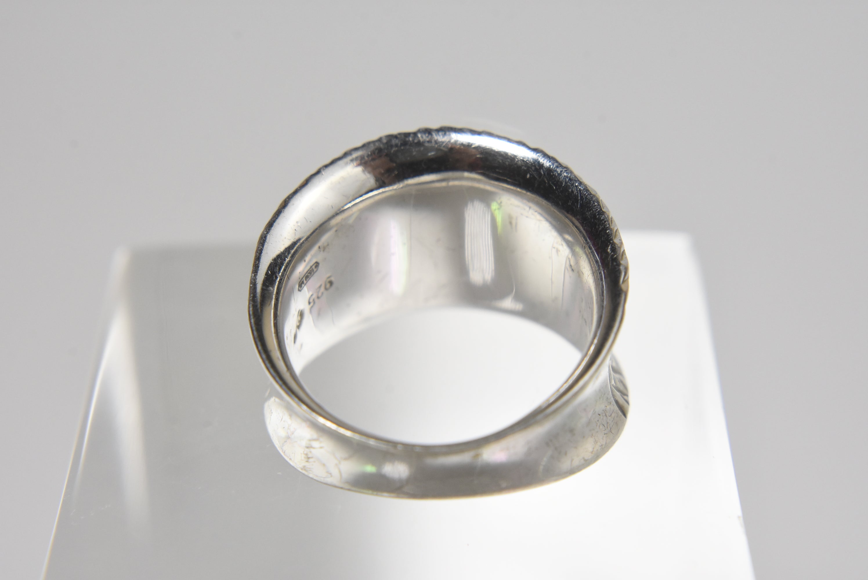 Veronese - Italian Sterling Silver Saddleback Ring - Size 7.5