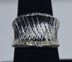 Veronese - Italian Sterling Silver Saddleback Ring - Size 7.5