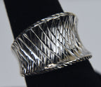 Veronese - Italian Sterling Silver Saddleback Ring - Size 7.5