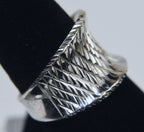 Veronese - Italian Sterling Silver Saddleback Ring - Size 7.5