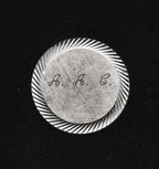 Lamode - Vintage Sterling Silver Engraved Monogram Brooch