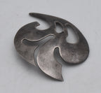 Los Ballesteros - Vintage Handmade Sterling Silver Abstract Design Pendant (Broken bail)