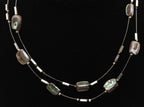 Double Cable Abalone Shell Bead Necklace