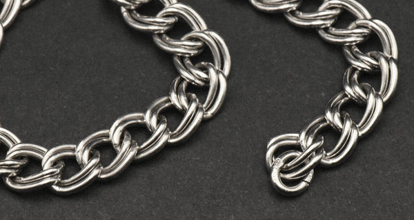 Vintage Sterling Silver Chain Link Bracelet - NO CLOSURE