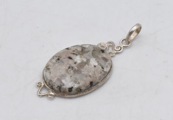 Pink Agate Sterling Silver Pendant