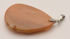 Dyed Orange Agate Chunk Polished Faceted Pendant