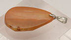 Dyed Orange Agate Chunk Polished Faceted Pendant