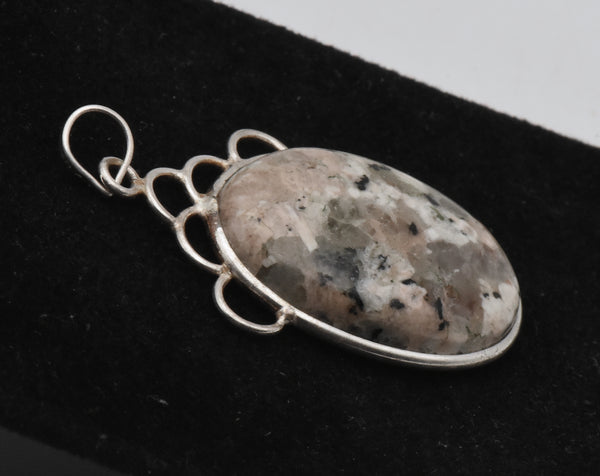 Pink Agate Sterling Silver Pendant