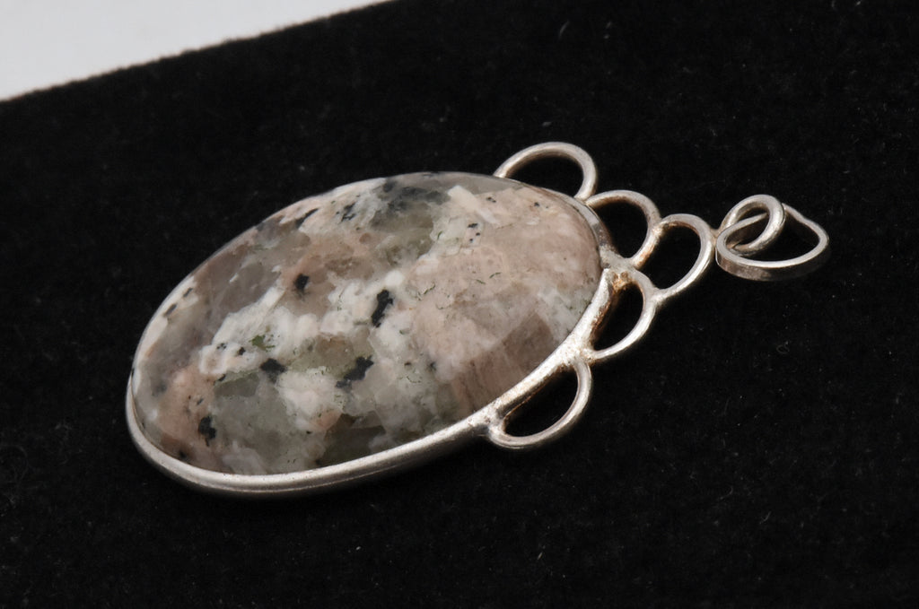 Pink Agate Sterling Silver Pendant