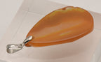 Dyed Orange Agate Chunk Polished Faceted Pendant