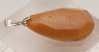 Dyed Orange Agate Chunk Polished Faceted Pendant