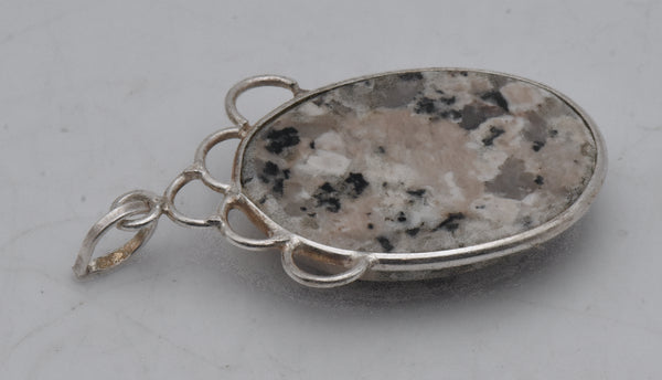 Pink Agate Sterling Silver Pendant