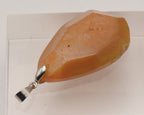 Dyed Orange Agate Chunk Polished Faceted Pendant