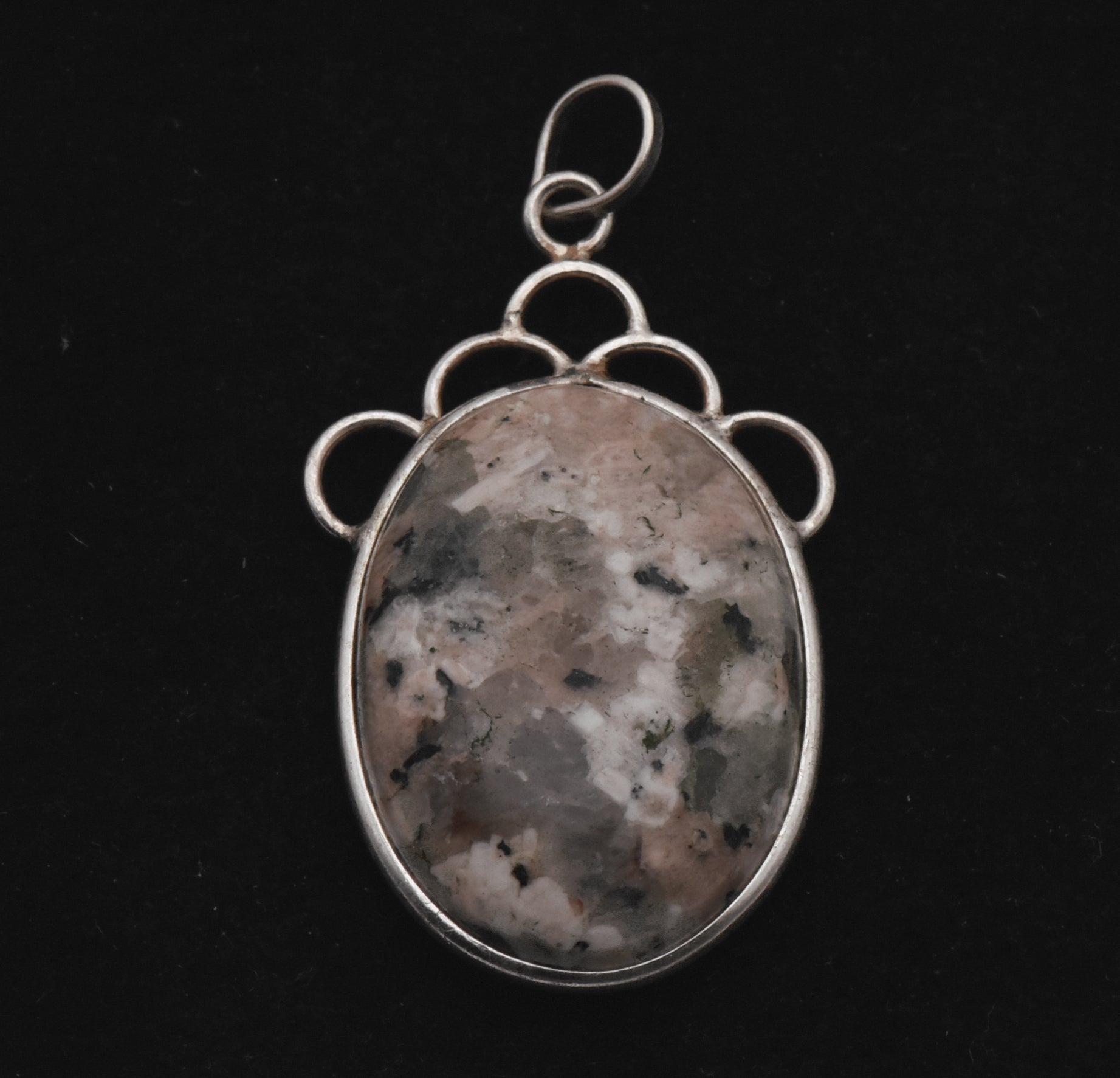 Pink Agate Sterling Silver Pendant