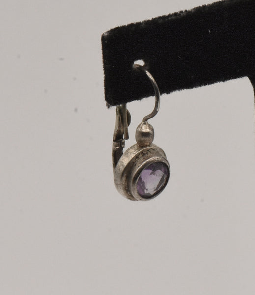 UNMATCHED Vintage Sterling Silver Amethyst Earring