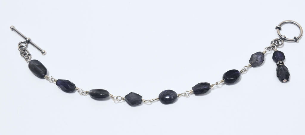 Amethyst Bead Toggle Bracelet