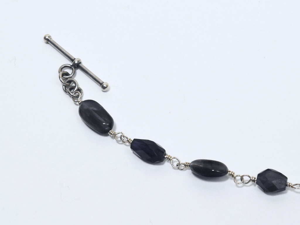 Amethyst Bead Toggle Bracelet