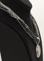 Ammolite Pendant on Multi-Strand Beaded Necklace