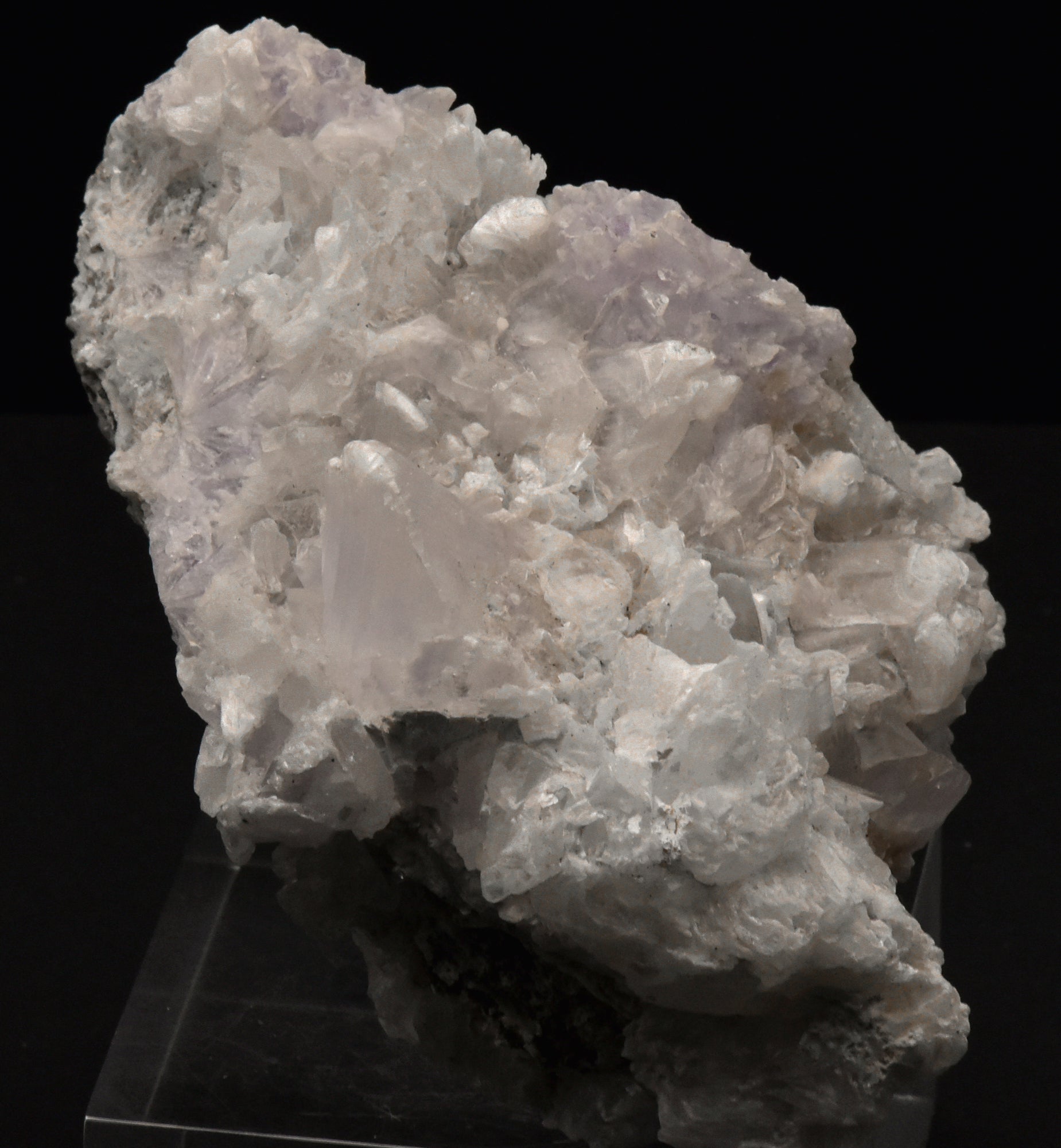 Purple Creedite and Gypsum Crystals Cluster Mineral Specimen - 745g