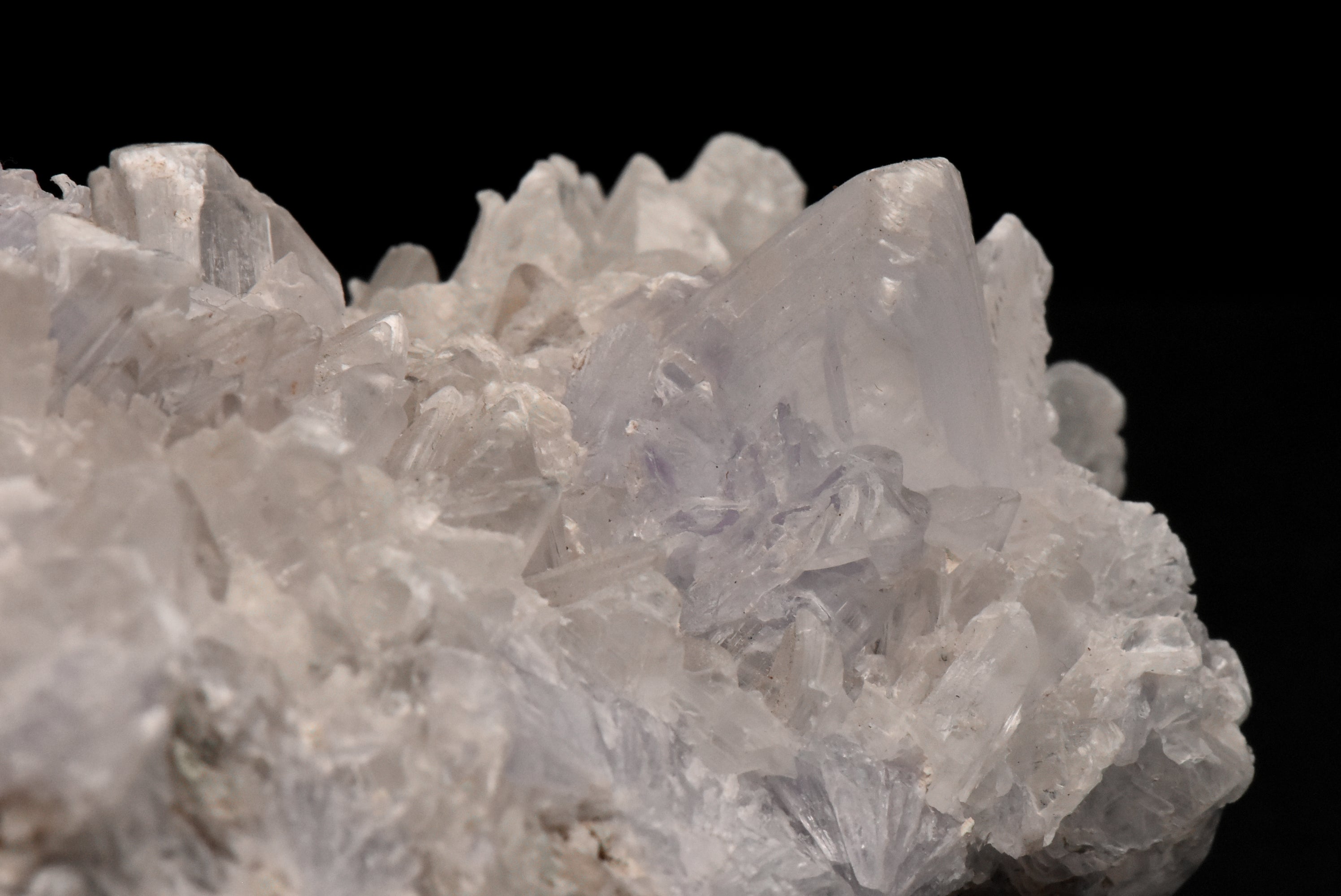 Purple Creedite and Gypsum Crystals Cluster Mineral Specimen - 745g