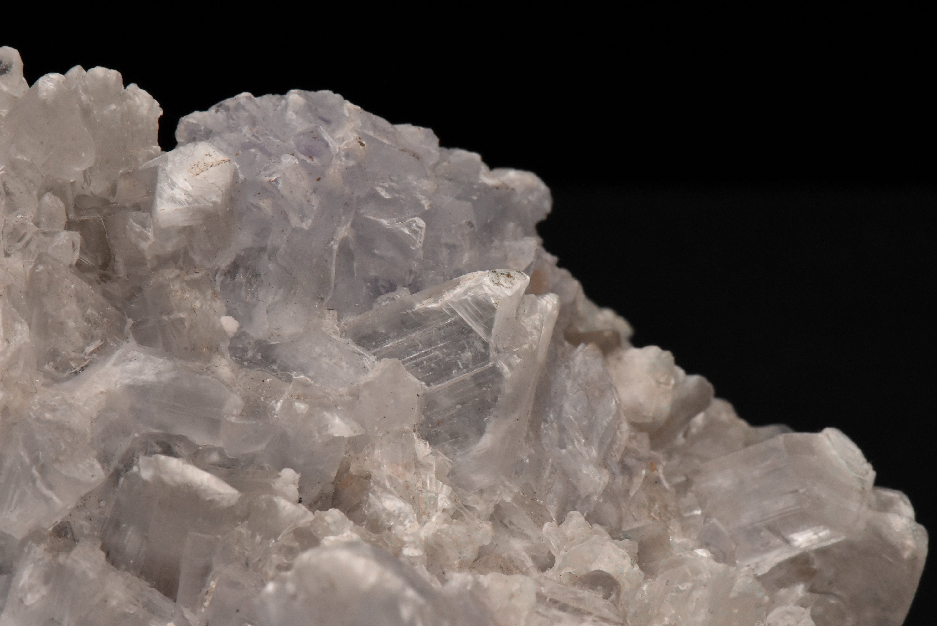 Purple Creedite and Gypsum Crystals Cluster Mineral Specimen - 745g