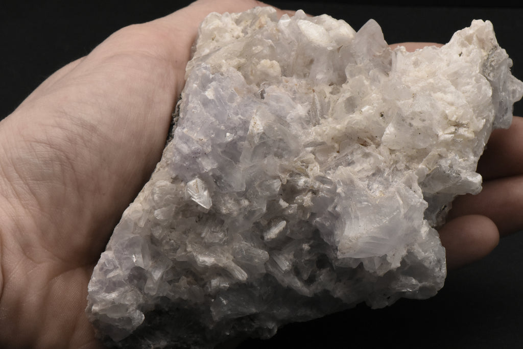 Purple Creedite and Gypsum Crystals Cluster Mineral Specimen - 745g