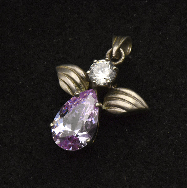 Vintage "Angel" Cubic Zirconia and Sterling Silver Pendant