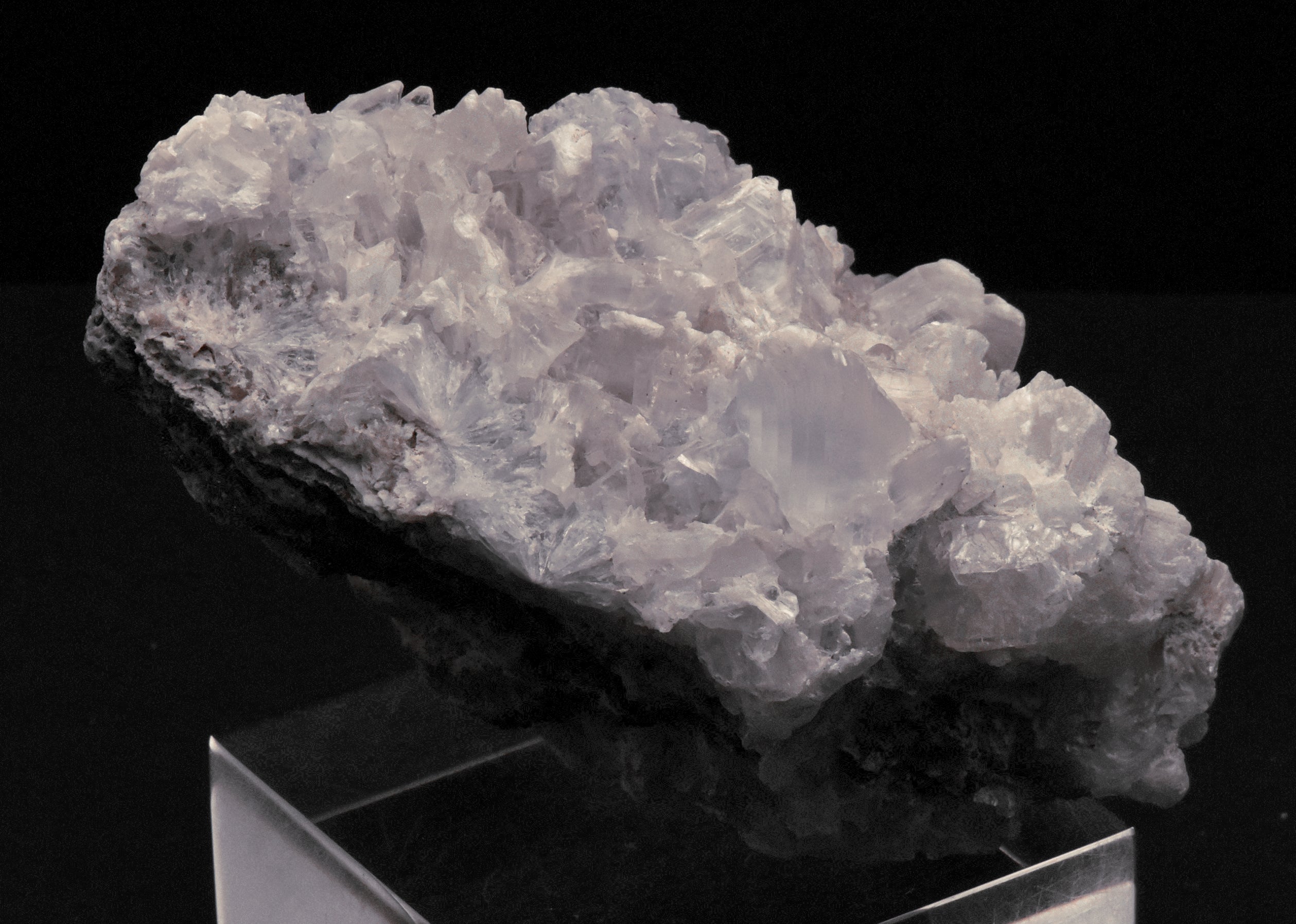 Purple Creedite and Gypsum Crystals Cluster Mineral Specimen - 745g